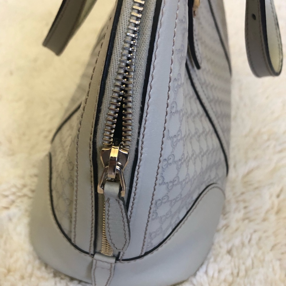 Gucci Microguccissima Gray Monogram Dome Satchel - Picture 5 of 8